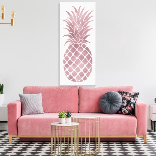 Toile Ananas rose (Insitu(Salon))
