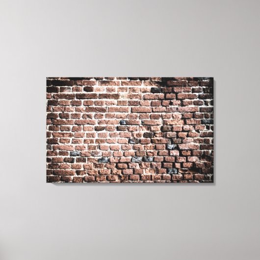 Toile Ancien arrière - plan de grunge murale en briques (Recto)