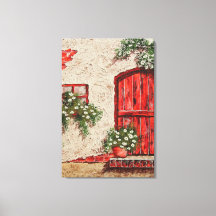 Ancien chalet rustique Faux Canvas Imprimer