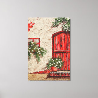 Toile Ancien chalet rustique Faux Canvas Imprimer