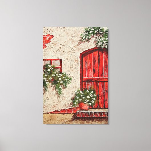 Toile Ancien chalet rustique Faux Canvas Imprimer (Recto)