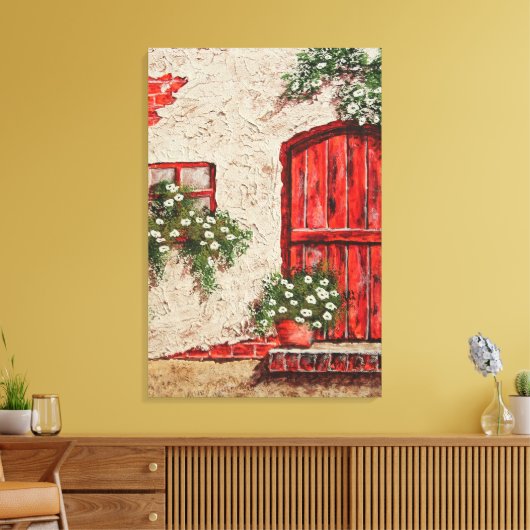 Toile Ancien chalet rustique Faux Canvas Imprimer (Insitu(Salon))