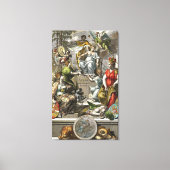 Toile Ancien dessin cartographique (Recto)