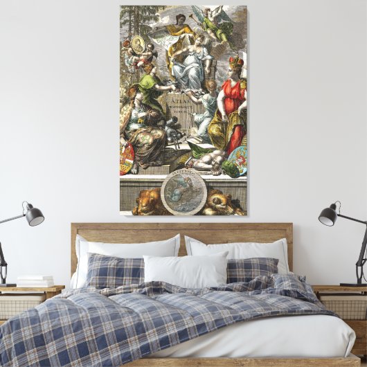 Toile Ancien dessin cartographique (Insitu(Chambre))
