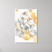 Toile Ancien Grec assis entouré de marbre doré (Recto)