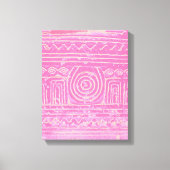 Toile Ancien Motif mésopotamien sumérien rose (Recto)