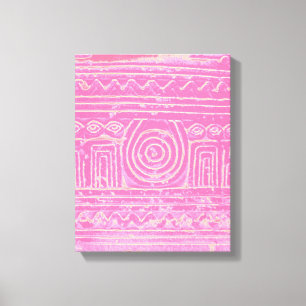Toile Ancien Motif mésopotamien sumérien rose