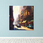 Toile Ancien paysage de Manhattan deux (Insitu (Plancher de Bois))