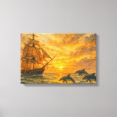 Toile Ancien Sunset de navire (Recto)