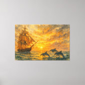 Toile Ancien Sunset de navire (Recto)