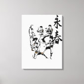 Toile Ancienne aile Chun Kung Fu Scroll Enveloppé Canvas (Recto)