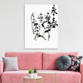 Toile Ancienne aile Chun Kung Fu Scroll Enveloppé Canvas (Insitu(Salon))