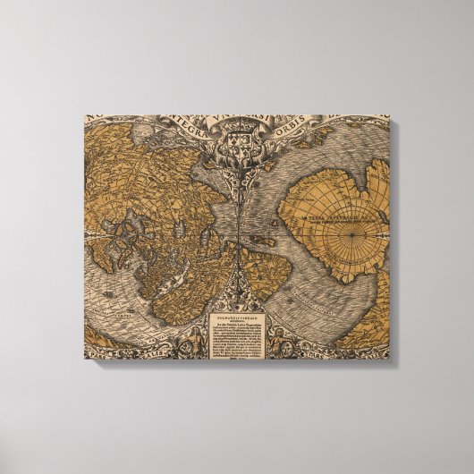 Toile Ancienne Carte du Monde (1531) (Recto)