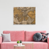 Toile Ancienne Carte du Monde (1531) (Insitu(Salon))