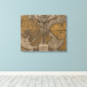 Toile Ancienne Carte du Monde (1531) (Insitu (Plancher de Bois))