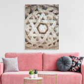Toile Ancienne étoile de David sculptée, Israël (Insitu(Salon))