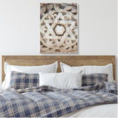 Toile Ancienne étoile de David sculptée, Israël (Insitu(Chambre))