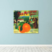 Toile Ancienne mission Orange LabelFullerton, CA (Insitu (Plancher de Bois))