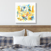 Toile Ancient Egyptian Hieroglyphs Sacred Symbols (Insitu(Chambre))