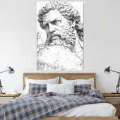 Toile Ancient Stone Atlas Titan Close-up Sculpture Canva (Insitu(Chambre))