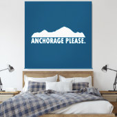 Toile Ancre Alaska S'Il Vous Plaît Jeter Oreiller (Insitu(Chambre))