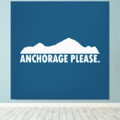 Toile Ancre Alaska S'Il Vous Plaît Jeter Oreiller (Insitu (Plancher de Bois))