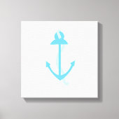 Toile Ancre bleue avec corde (Recto)