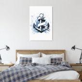 Toile Ancre bleue marine (Insitu(Chambre))