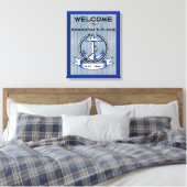 Toile Ancre de bienvenue sur les platines bleues (Insitu(Chambre))