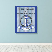 Toile Ancre de bienvenue sur les platines bleues (Insitu (Plancher de Bois))