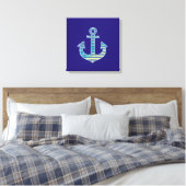 Toile ancre rayée bleu décoratif (Insitu(Chambre))
