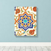 Toile Andalusian Pomegranate & Blue Star (Insitu (Plancher de Bois))