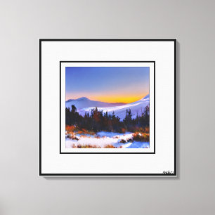Toile Anders Artist* Lever de soleil dans les montagnes