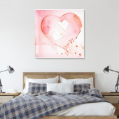 Toile Anders Artiste "Coeurs flottants" (Insitu(Chambre))