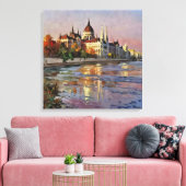 Toile Anders Artistry"Coucher de soleil sur Budapest" (Insitu(Salon))