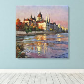 Toile Anders Artistry"Coucher de soleil sur Budapest" (Insitu (Plancher de Bois))
