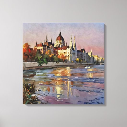 Toile Anders Artistry"Coucher de soleil sur Budapest" (Recto)
