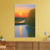 Toile Anders Artistry* Dusk Tombe Sur Une Voie Navigable (Insitu(Salon))