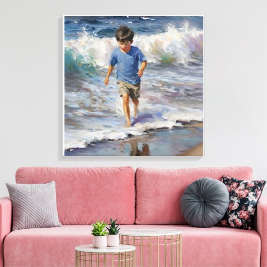 Toile Anders Artistry* "Il joue dans le Surf" (Insitu(Salon))