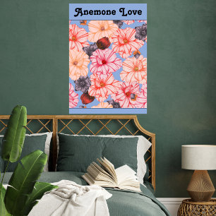 Toile Anemone Love Botanique