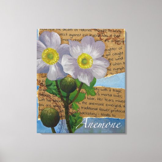 Toile Anemone Stretched Canvas Print (Recto)