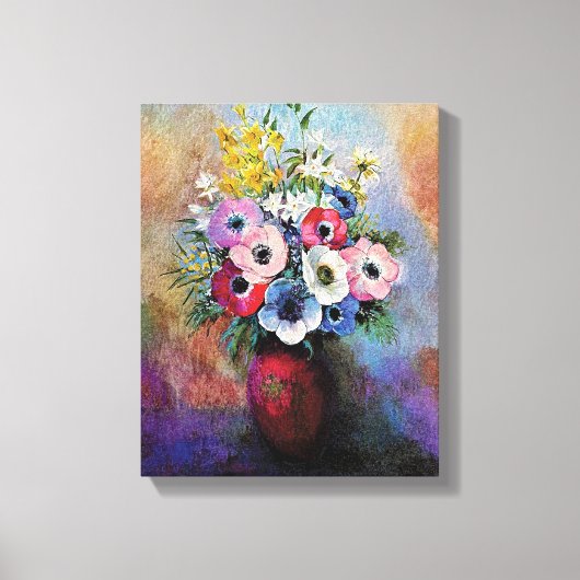 Toile Anémones d'Odilon Redon - Symbolisme de l'art fin (Recto)