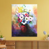Toile Anémones - peinture d'Odilon Redon, (Insitu(Salon))