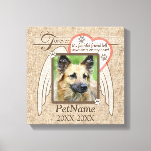 Toile Ange aimée pour toujours aimée ailes animal Sympat (Recto)