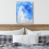 Toile Ange blanc ailes en bleu nuit Sky aquarelle (Insitu(Chambre))