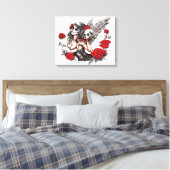 Toile Ange crâne sucre (Insitu(Chambre))