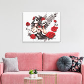 Toile Ange crâne sucre (Insitu(Salon))