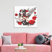 Toile Ange crâne sucre (Insitu(Salon))