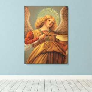 Toile Ange de la Renaissance jouant du violon Melozzo da