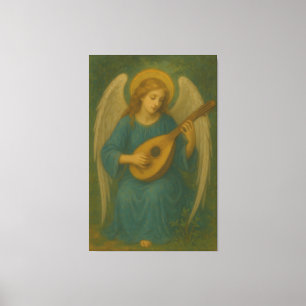 Toile Ange de musique céleste – Garde de la Harpe-Luth à